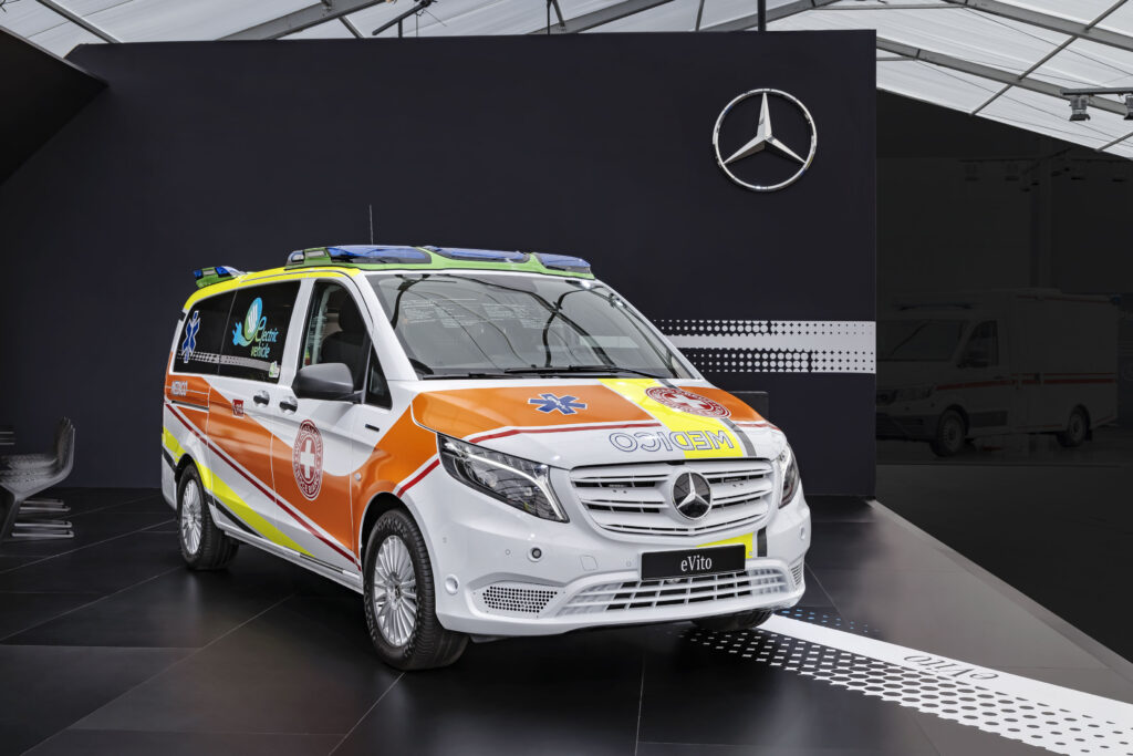Elektrické záchranné vozidlá Mercedes