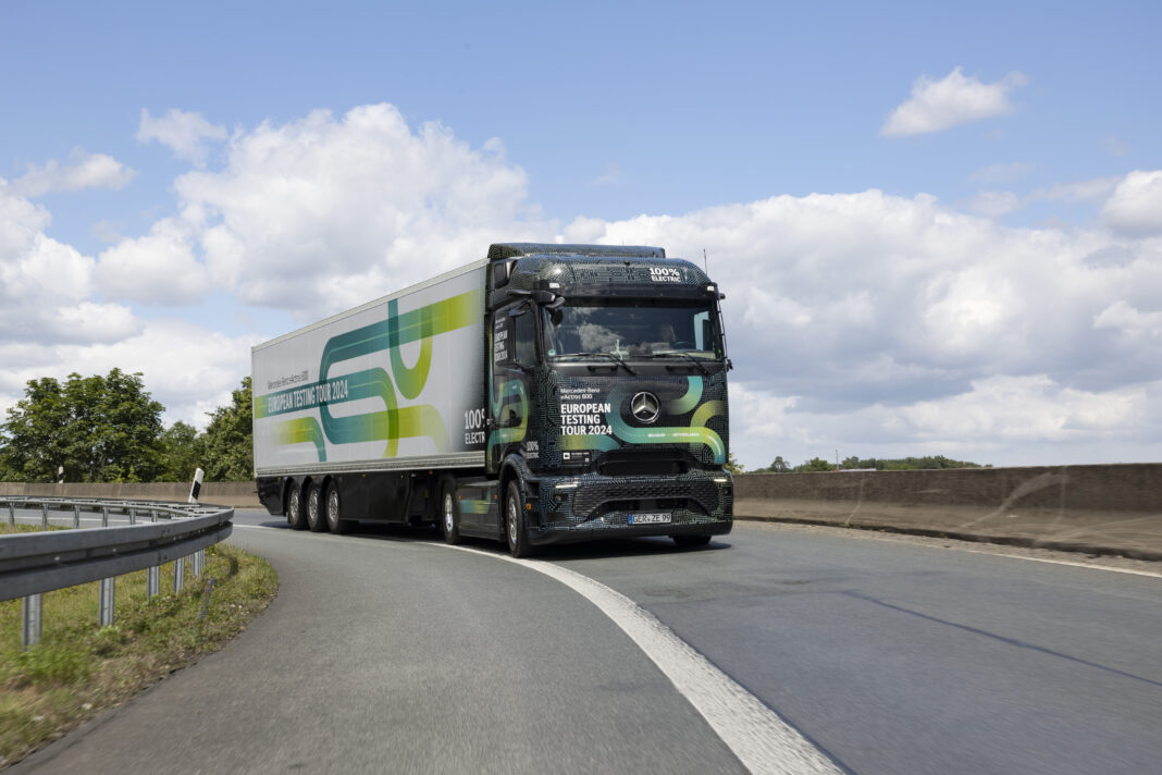 eActros 600 prejde 13 000 kilometrov po Európe