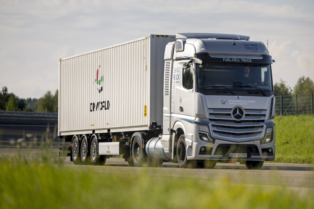 GenH2 Truck testovanie lodný kontajner