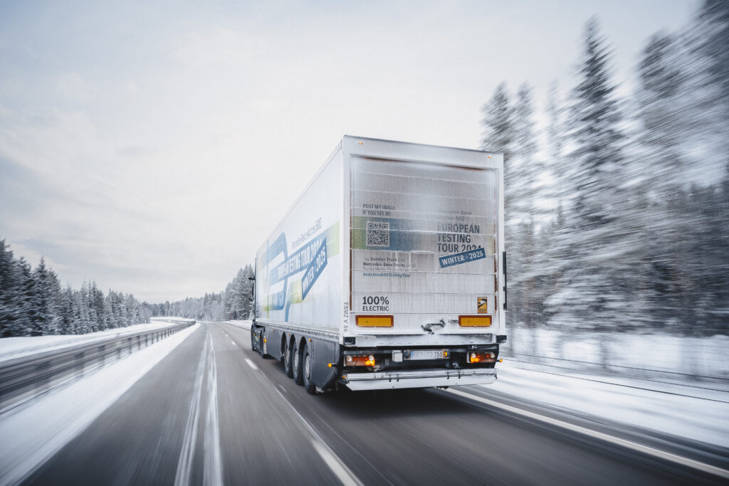 eActros 600 podstúpil zimný test