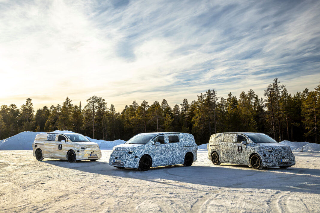 Dodávky Foto: Mercedes-Benz VAN.EA počas zimných testov